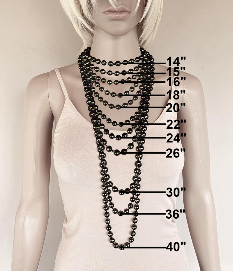 DragonWeave 9.5mm Extra Large Gunmetal Steel Ball Chain Mens Necklace with Extra Durable Color Protect Finish - 16 inches - Image 5